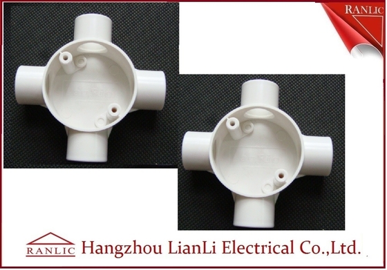 الصين White GI 4 Way Electric Junction Box PVC Conduit and Fittings BS4662 Standard المزود