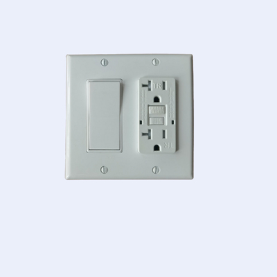 الصين Plaster Ring RUFFIN 2 Gang Wall Switch Assembly أبيض اللون 12 AWG كابل Fix المزود