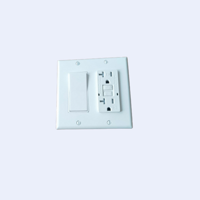 Plaster Ring RUFFIN 2 Gang Wall Switch Assembly أبيض اللون 12 AWG كابل Fix المزود